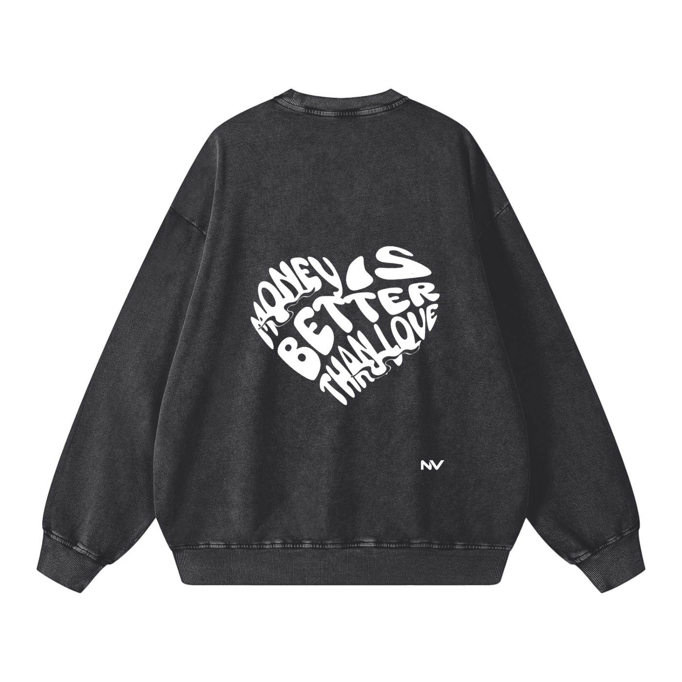 Snow Oversized Sweatshirt (Love is better than Money)